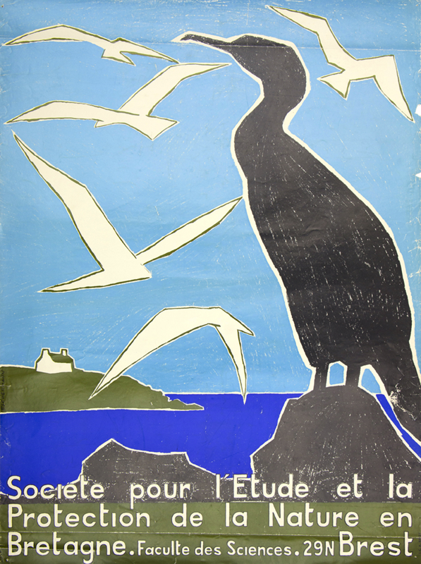 Affiche de la Société pour l'étude et la protection de la nature en Bretagne