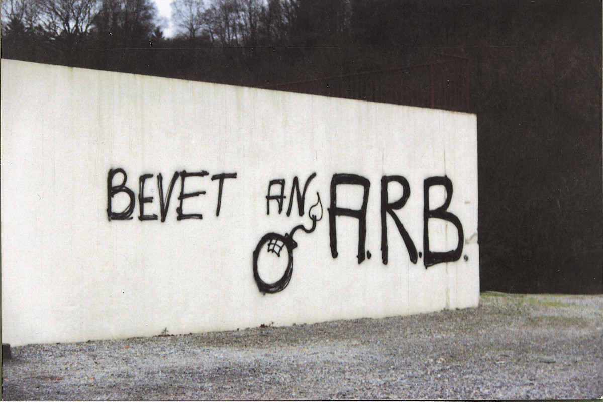 Ur vogerskrid livet e enor an ARB e fin ar bloavezhioù 1990. Foto gant Erwan Chartier