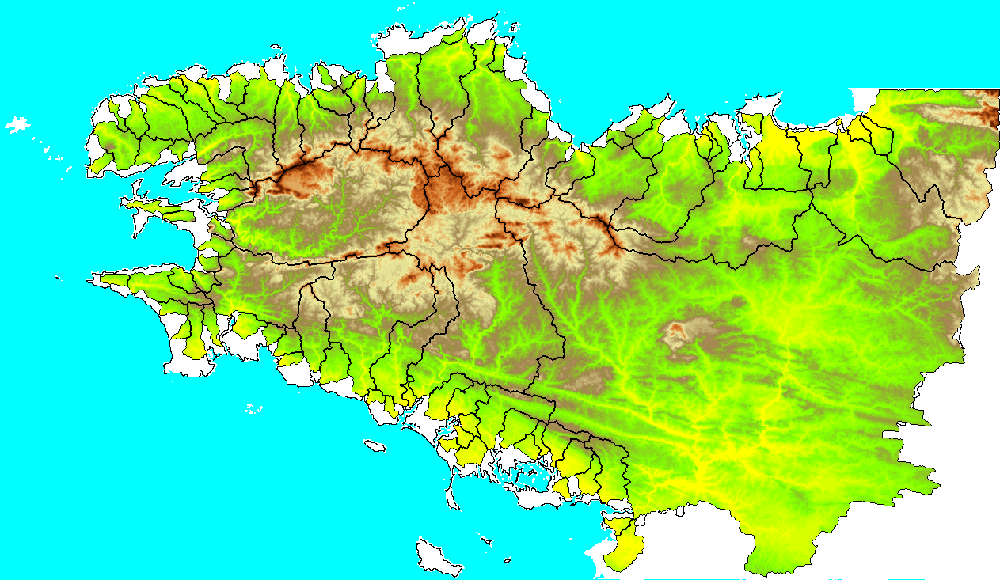 Tresad ar 94 diazad doureier ouzhpenn 4 000 devezh-arat o gorread war foñsadoù-liv diouzh an uhelder. E gwenn emañ an diazadoù a-rez an aod hag an tachennoù a zo er-maez eus Breizh. (Aurousseau ha reoù all). ENSAR Roazhon