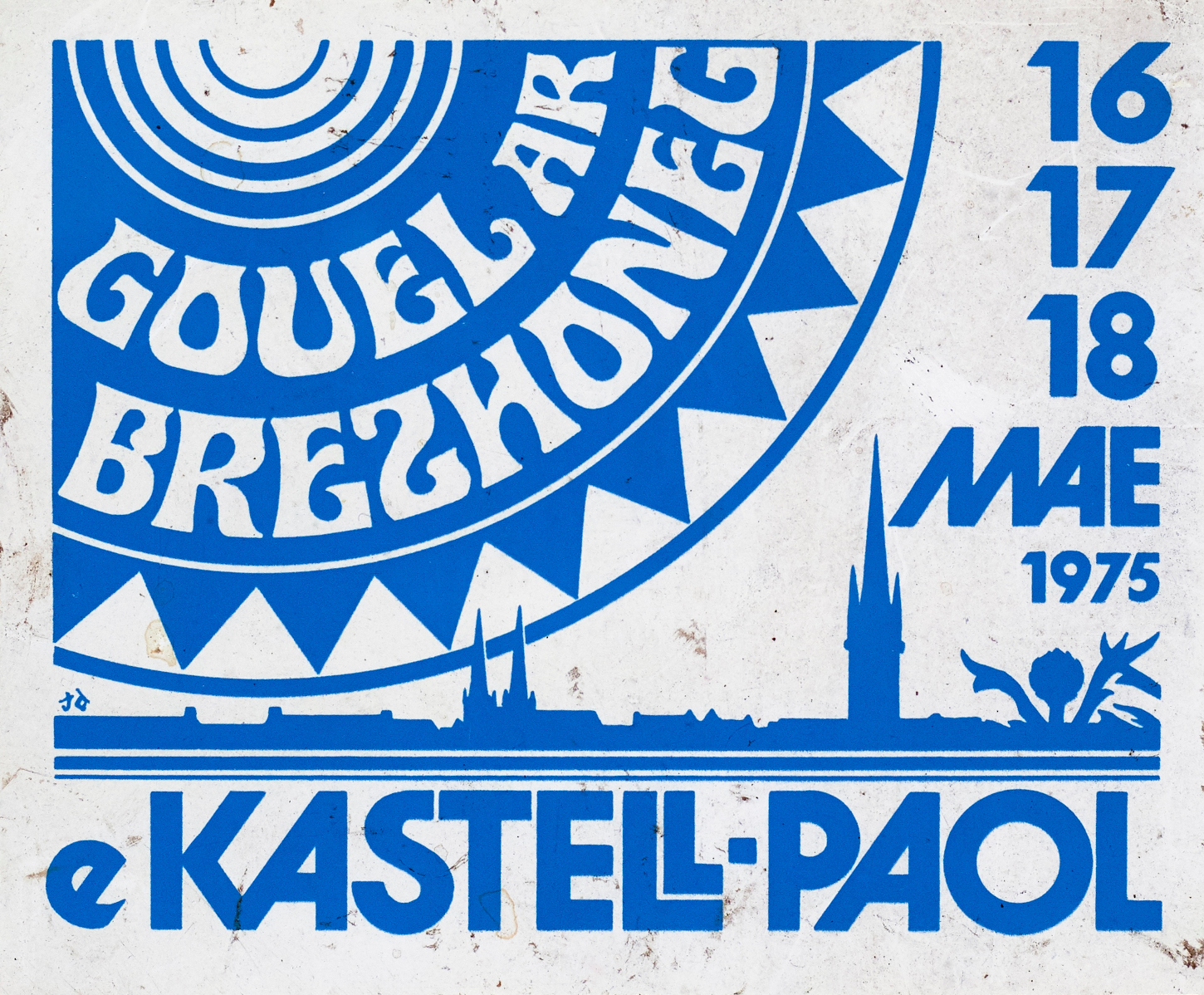 Affiche pour la Gouel Broadel ar Brezhoneg de 1975. Musée de Bretagne : 987.0011.25.