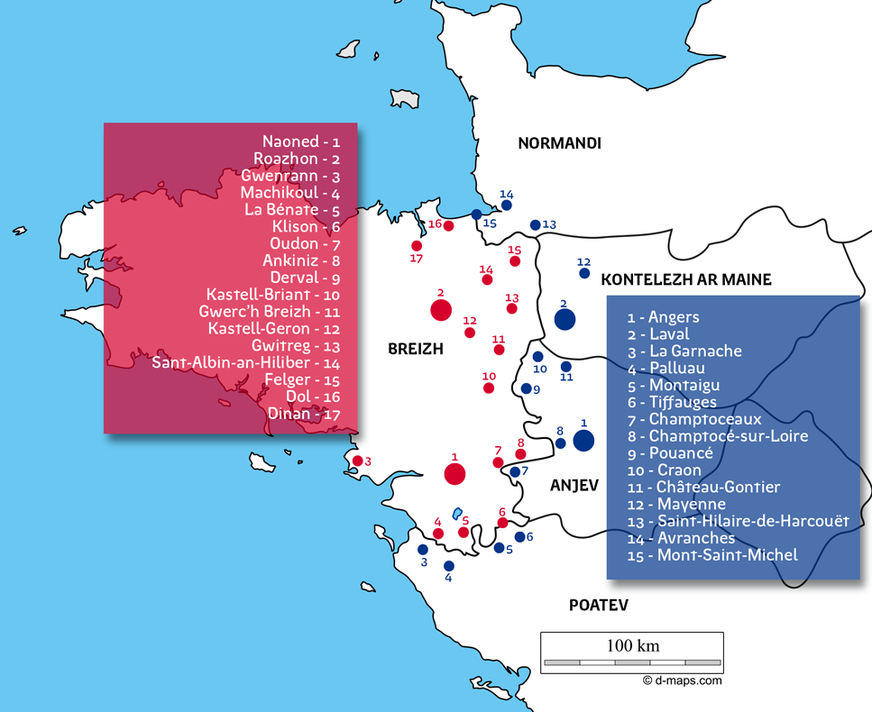 Ar c’hastilli kreñv en daou du d’an harzoù – BCD / Sevenadurioù