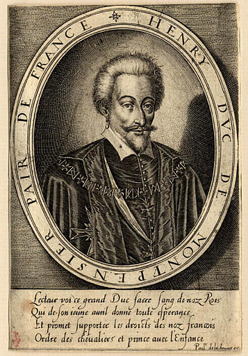 Poltred Herri dug a Vontpensier (1573-1608), priñs Dombes, en ur vedalenn hirgelc’hiek. Tresadenn, XVIIvet kantved. Gouarnour Breizh anezhañ, e stourmas ouzh ar gevreourien e Breizh  adalek 1590 ha trec’het e voe gante e emgann Craon (Maien) e 1592. © Renerezh mirdier Bro-Frañs. Chantilly ; mirdi Condé, 2004. Foto gant  ©Linda Frénois.