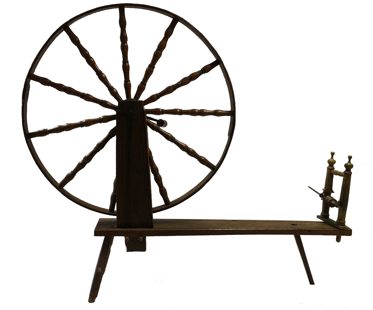 A flax spinning wheel. Lin et chanvre en Bretagne.