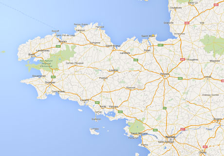 Carte de Bretagne