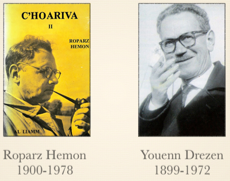 Roparz Hemon et Youenn Drezen, deux des contributeurs actifs de Gwalarn. Source : collection particulière. Roparz Hemon et Youenn Drezen, deux des contributeurs actifs de Gwalarn. Source : collection particulière.