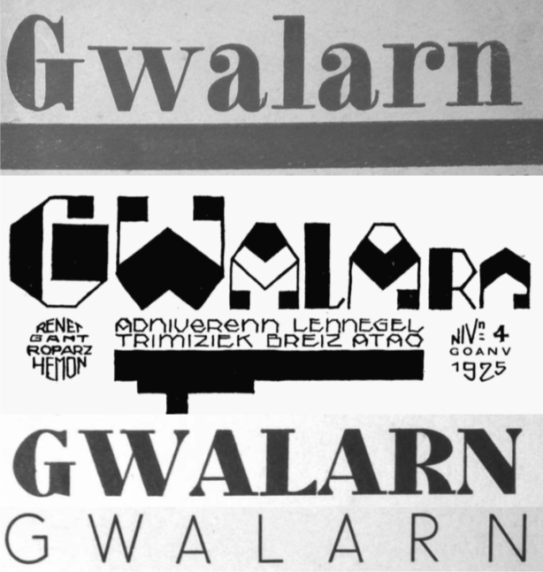 Évolution de l'en-tête de la revue entre 1925 et 1944. Montage : Tristan Loarer. Évolution de l'en-tête de la revue entre 1925 et 1944. Montage : Tristan Loarer.
