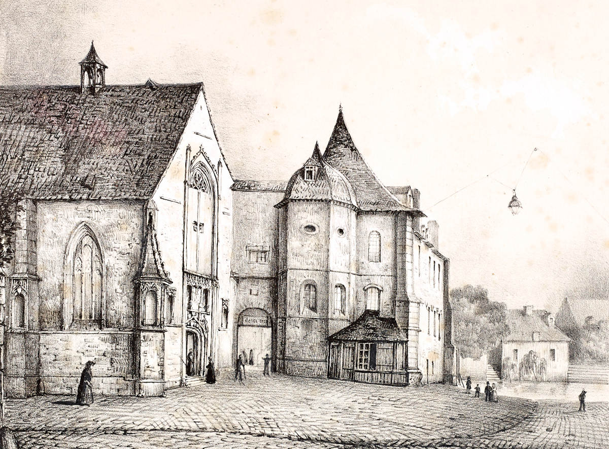 A Rennes, la chapelle Saint-Yves. Lithographie sur papier vélin. Musée de Bretagne : 2016.0000.3280.