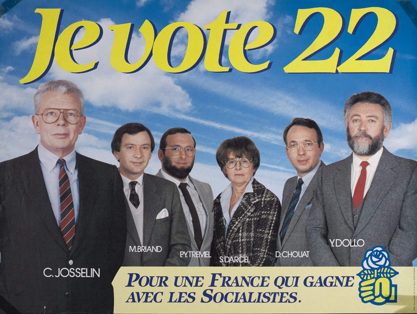 Affiche pour les élections législatives de 1986. Musée de Bretagne: 986.0019.17.