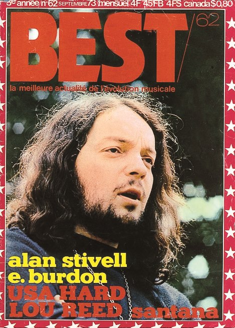 Couvraije du galunë Best de 1973. Parai come les pus grandes etailes du temp-la, Alan Stivell pâsse entervûe su entervûe e atire su le couvraije de ben des galunës. I fèt ilë la permiere du galunë Best, un vieu galunë de sonerie françaez especializë den le rock.