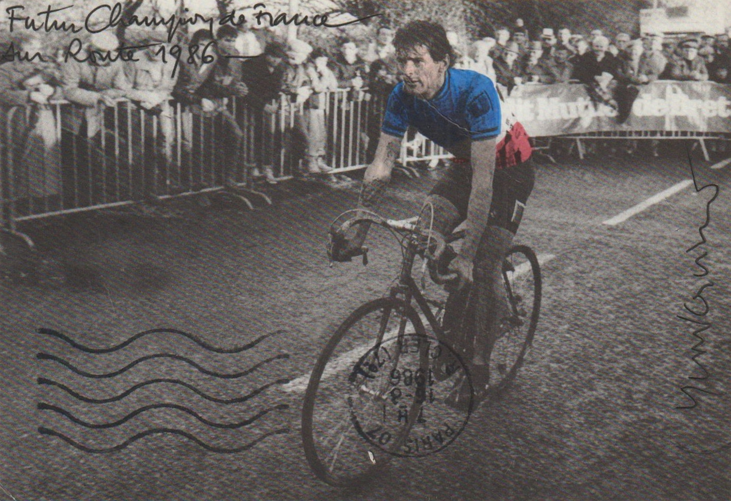 A Plouay, sur la route du Grand prix, 1986. Collection privée Yves-Marie Evanno.