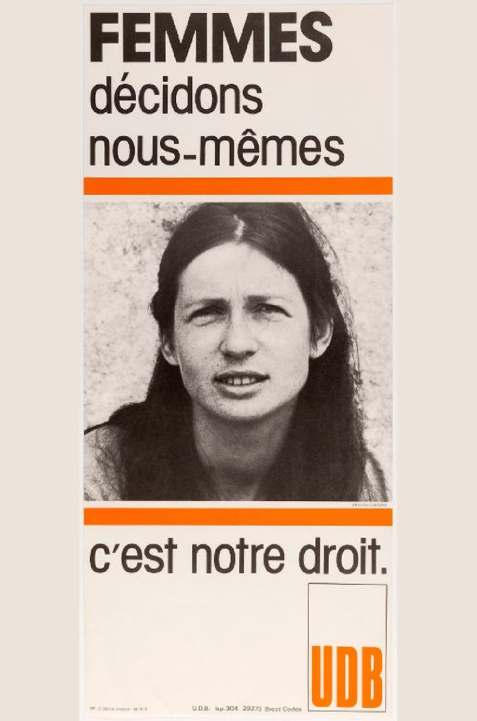 Femmes décidons nous-même, affiche de Fañch Olivier (1979). Collections Musée de Bretagne, Rennes : 2019.0001.102, ©Tous droits réservés.