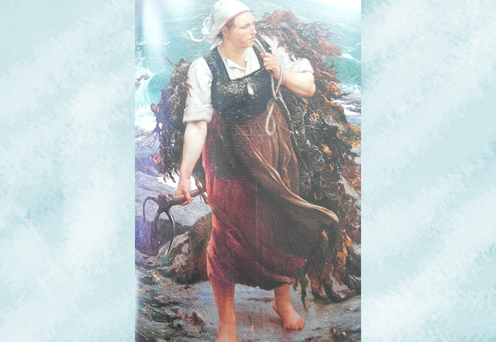 La ramasseuse de goémon, d’Alfred Guillou,1899. Tableau conservé au musée des Jacobins, Morlaix. La ramasseuse de goémon, d’Alfred Guillou,1899. Tableau conservé au musée des Jacobins, Morlaix.