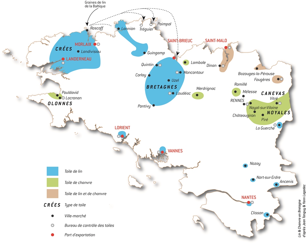 Les toiles de Bretagne XVIe - XVIIIe - Lin et chanvre en Bretagne