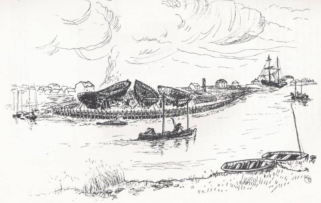 Chanterioù sevel listri tro-dro da borzh Mean pa oant e barr o brud tro ar bloavezhioù 1860 - Fernand Guériff, La Marine en bois du Brivet : listri ha martoloded Briver 