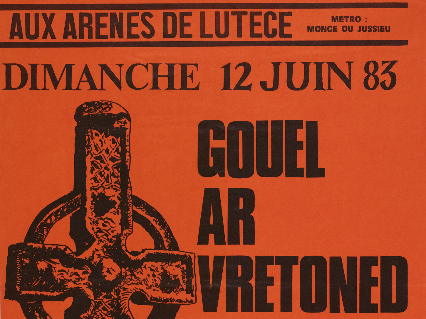 Affiche pour la Gouel ar Vretoned, 12 juin 1983 (détail). Musée de Bretagne: 983.0001.419.